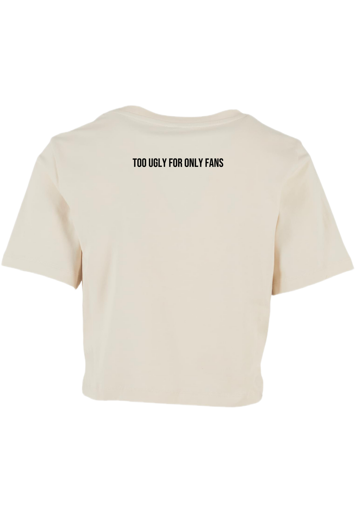 TOO UGLY Cropped Top in Beige – Rückseite