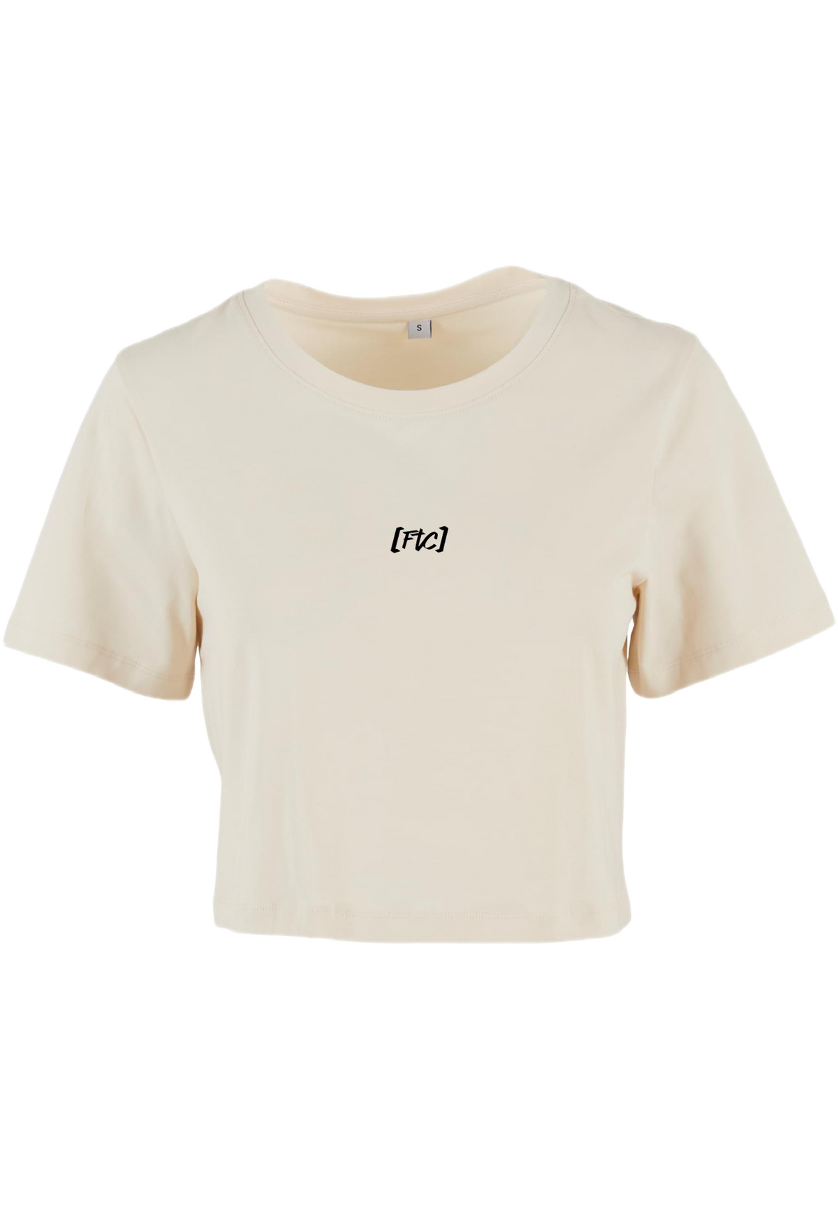 TOO UGLY Cropped Top in Beige – Vorderseite