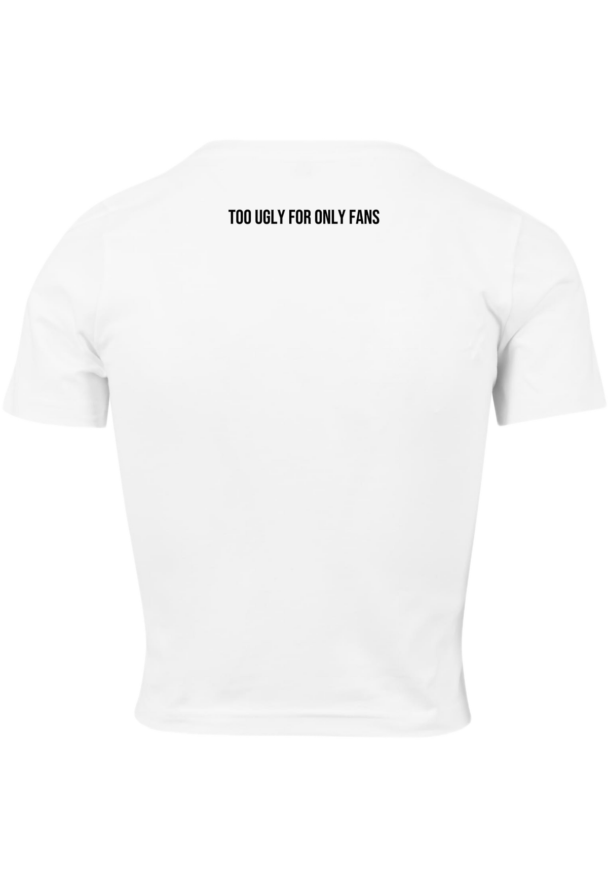 TOO UGLY Cropped Top in Weiß – Rückseite