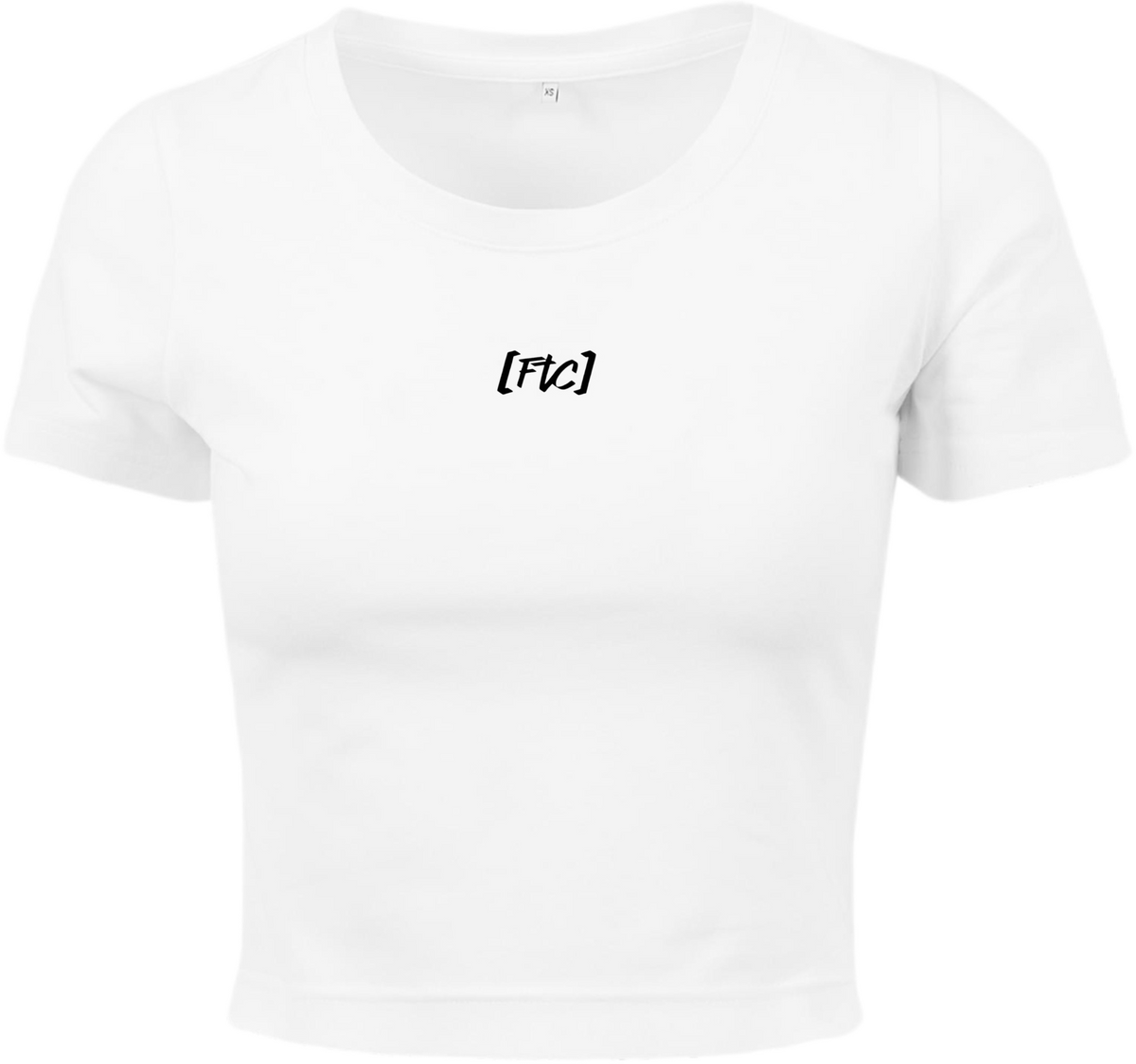 TOO UGLY Cropped Top in Weiß – Vorderseite